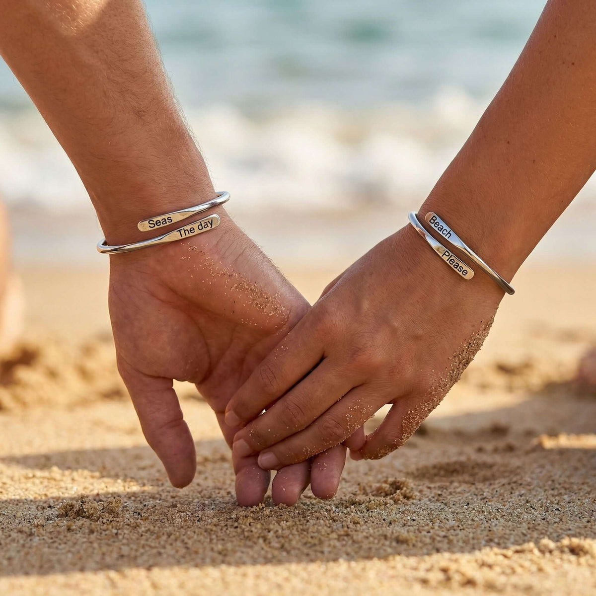 Personalized Engraved Bracelet – Names, Dates and Special Words, for Couples