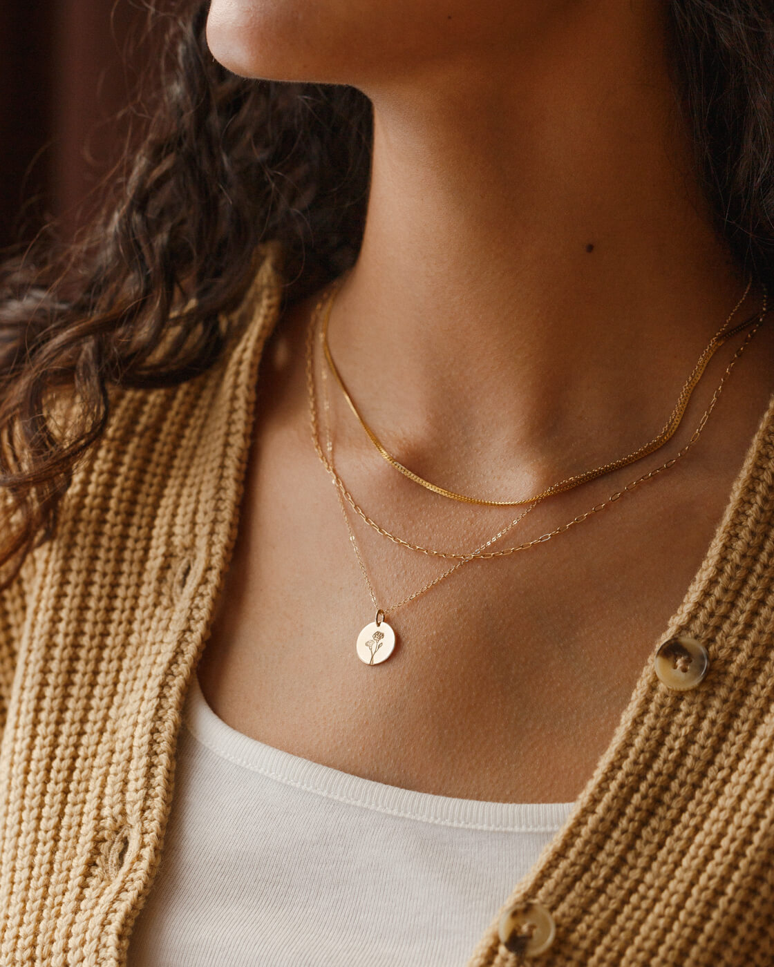 Birth Flower Necklace – Personalized Flower of the Month