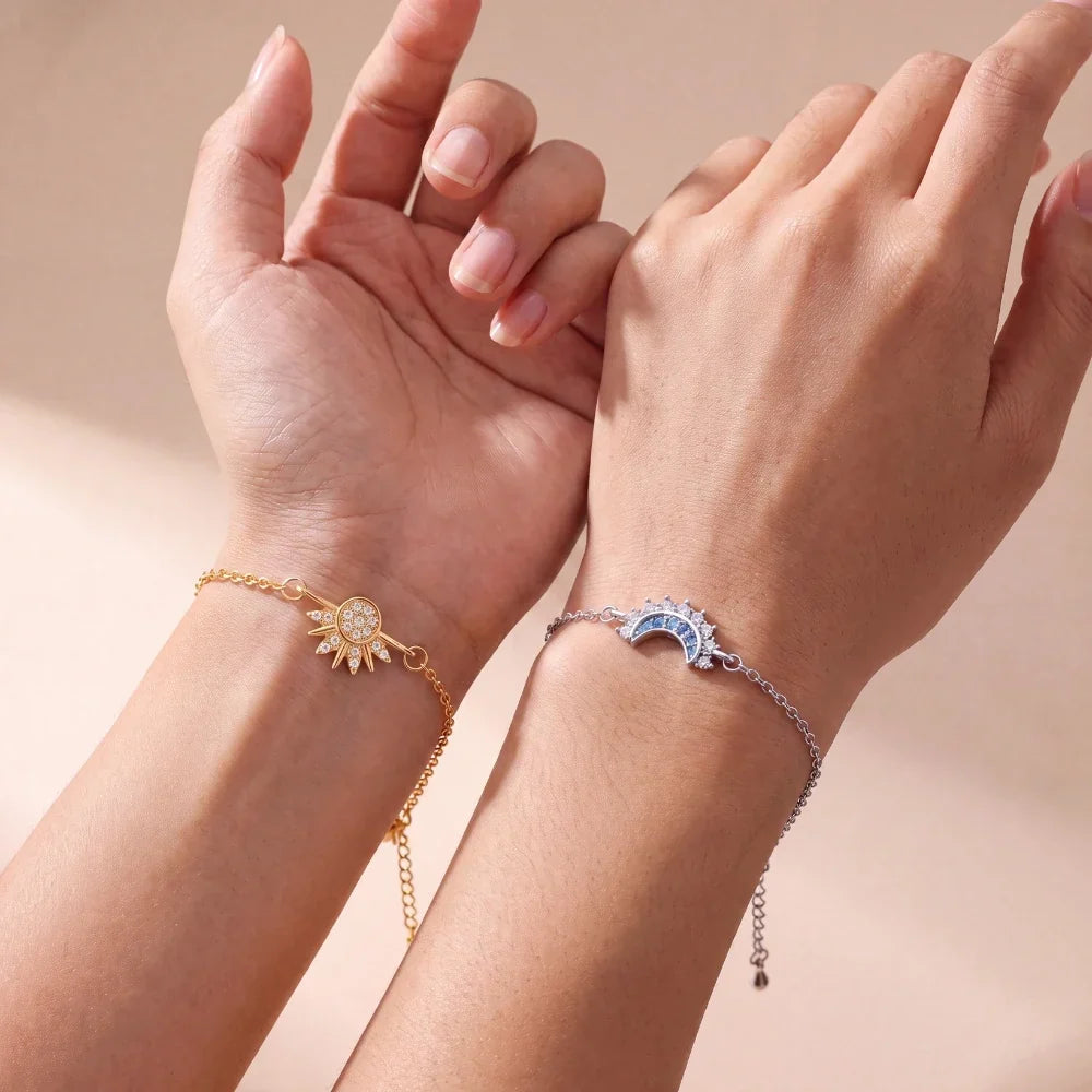 Sun and Moon Couple Bracelets – Set of 2 Pieces