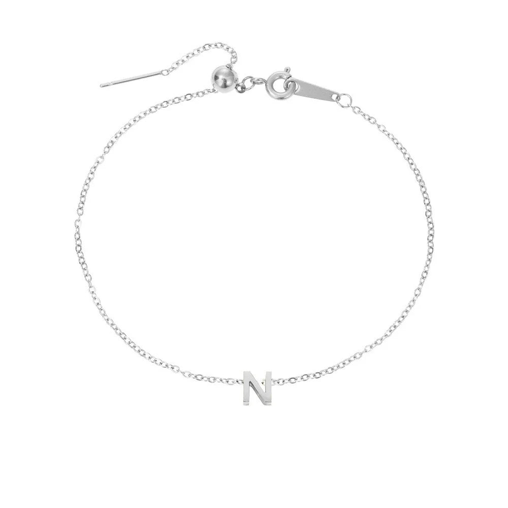 Gold-Plated Bracelet with Letter A-Z – Personalized Initial Jewelry
