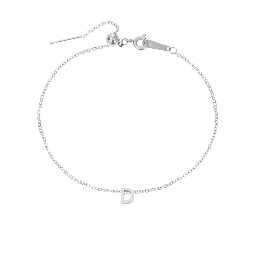 Gold-Plated Bracelet with Letter A-Z – Personalized Initial Jewelry
