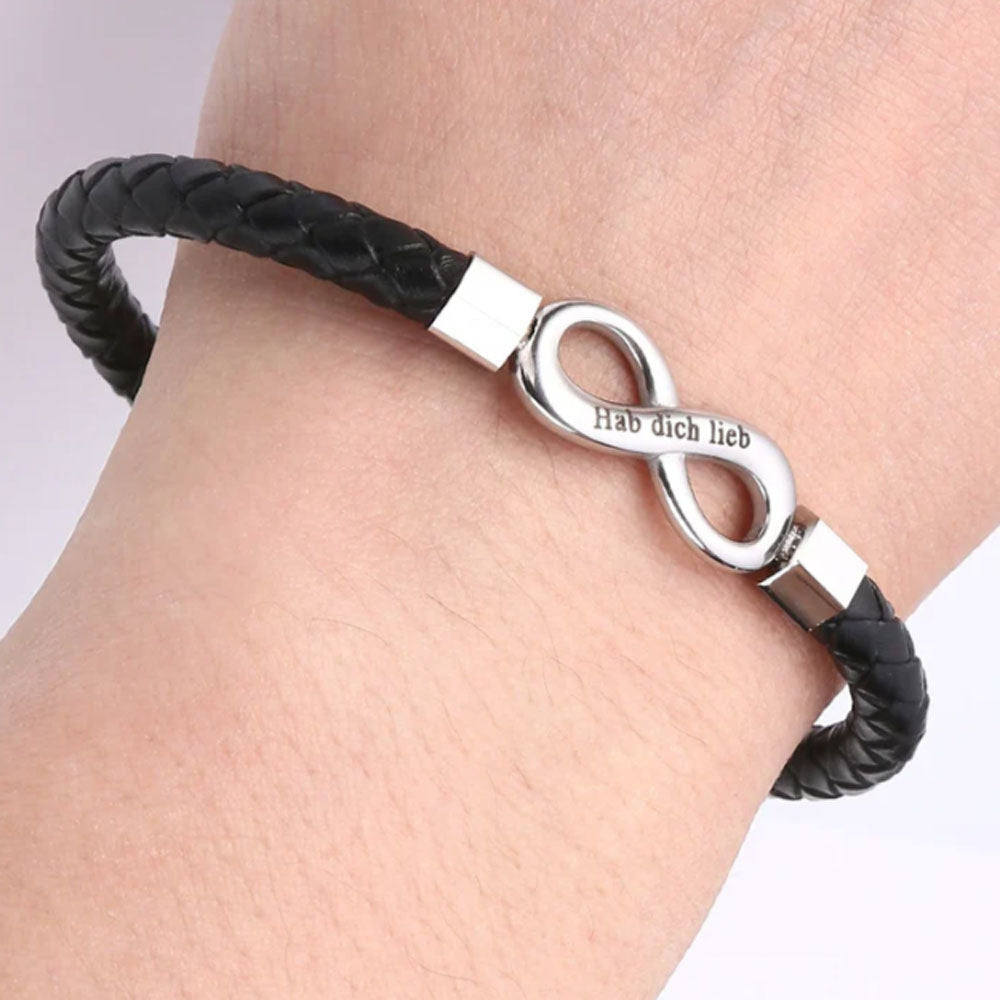 Men’s Infinity Bracelet – Optional Engraving, Gift for Him