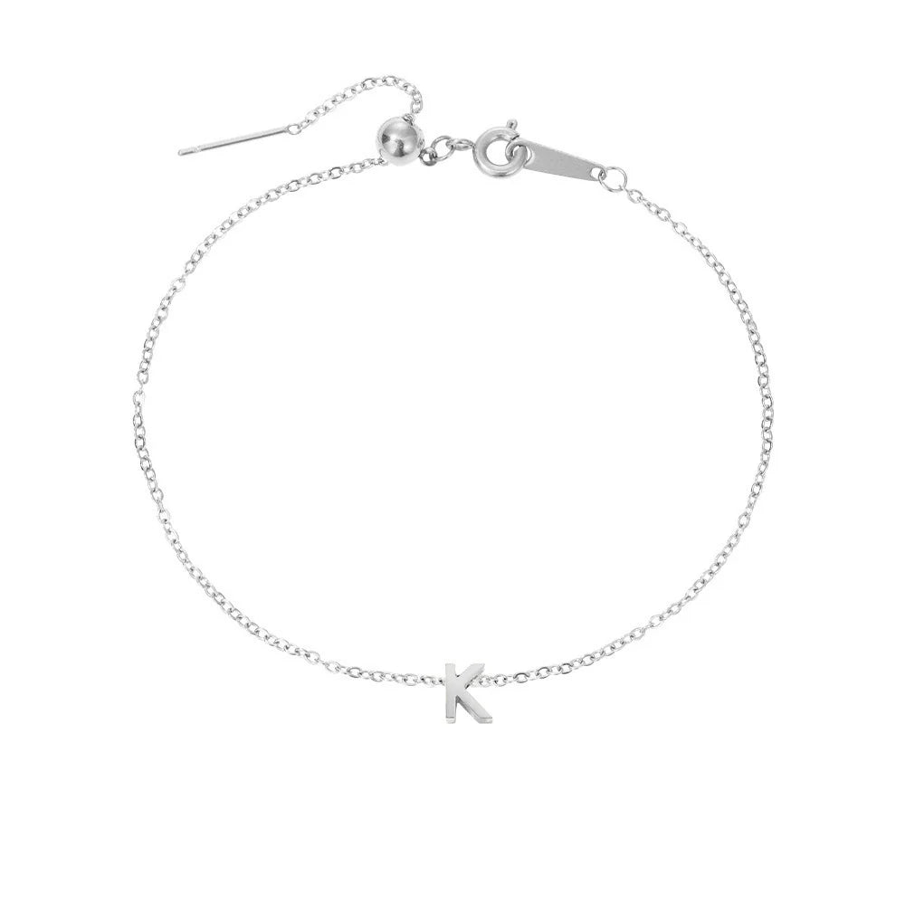Gold-Plated Bracelet with Letter A-Z – Personalized Initial Jewelry