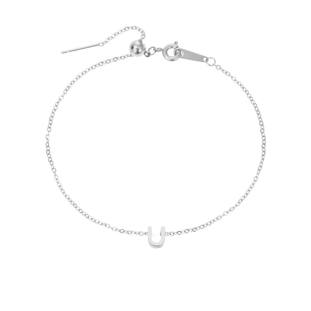 Gold-Plated Bracelet with Letter A-Z – Personalized Initial Jewelry