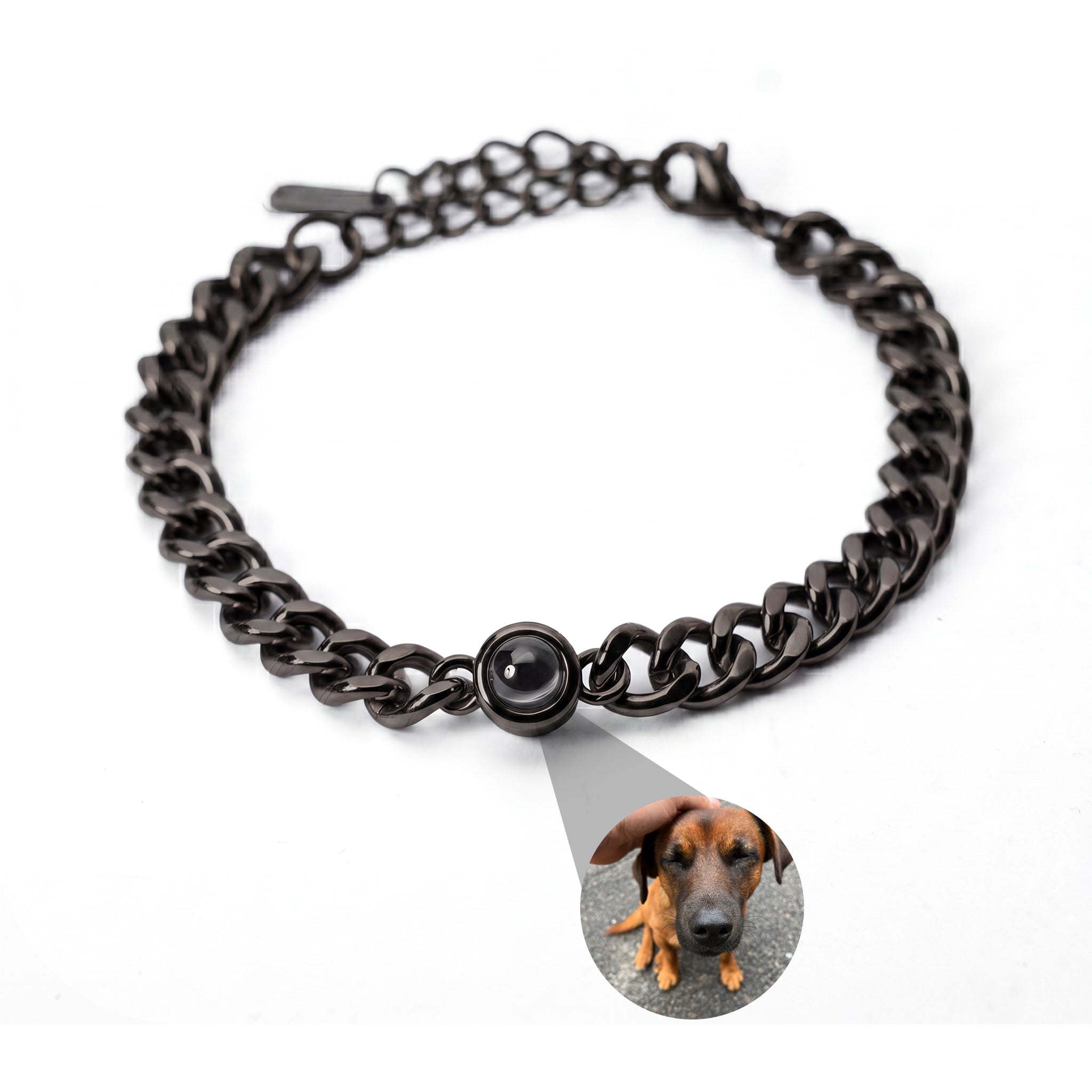 Photo bracelet with your own photo - Cuban Chain