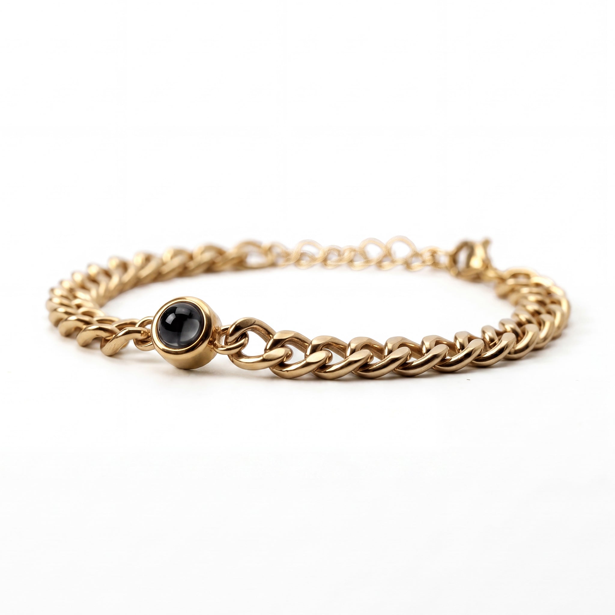 Photo bracelet with your own photo - Cuban Chain