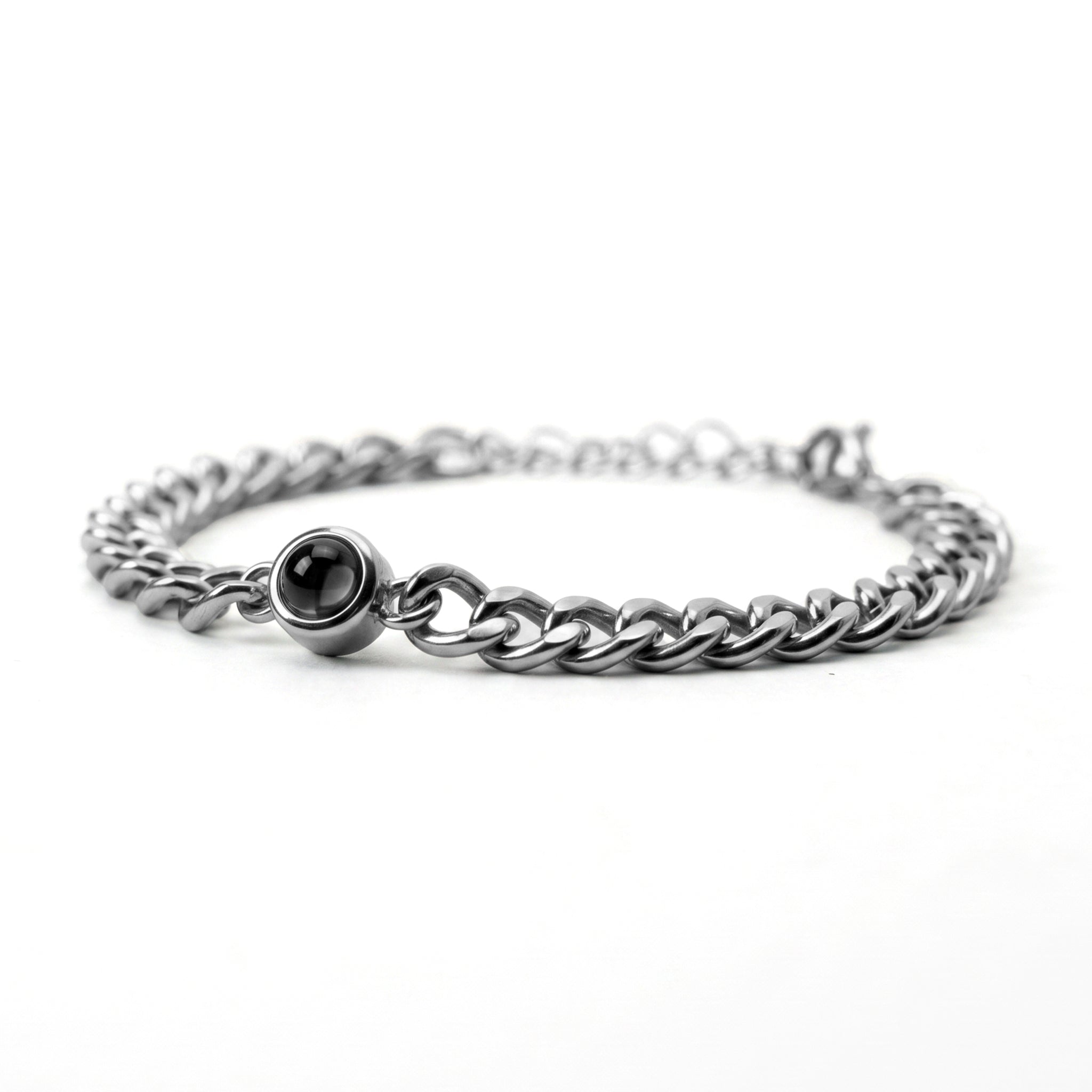 Photo bracelet with your own photo - Cuban Chain