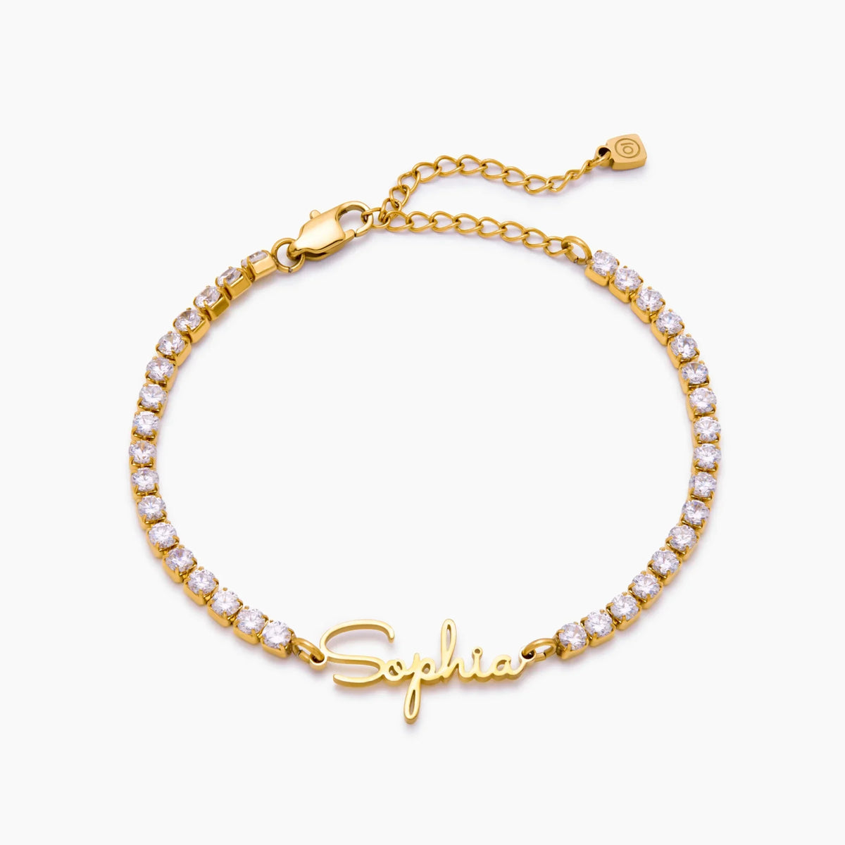 Personalized name tennis bracelet