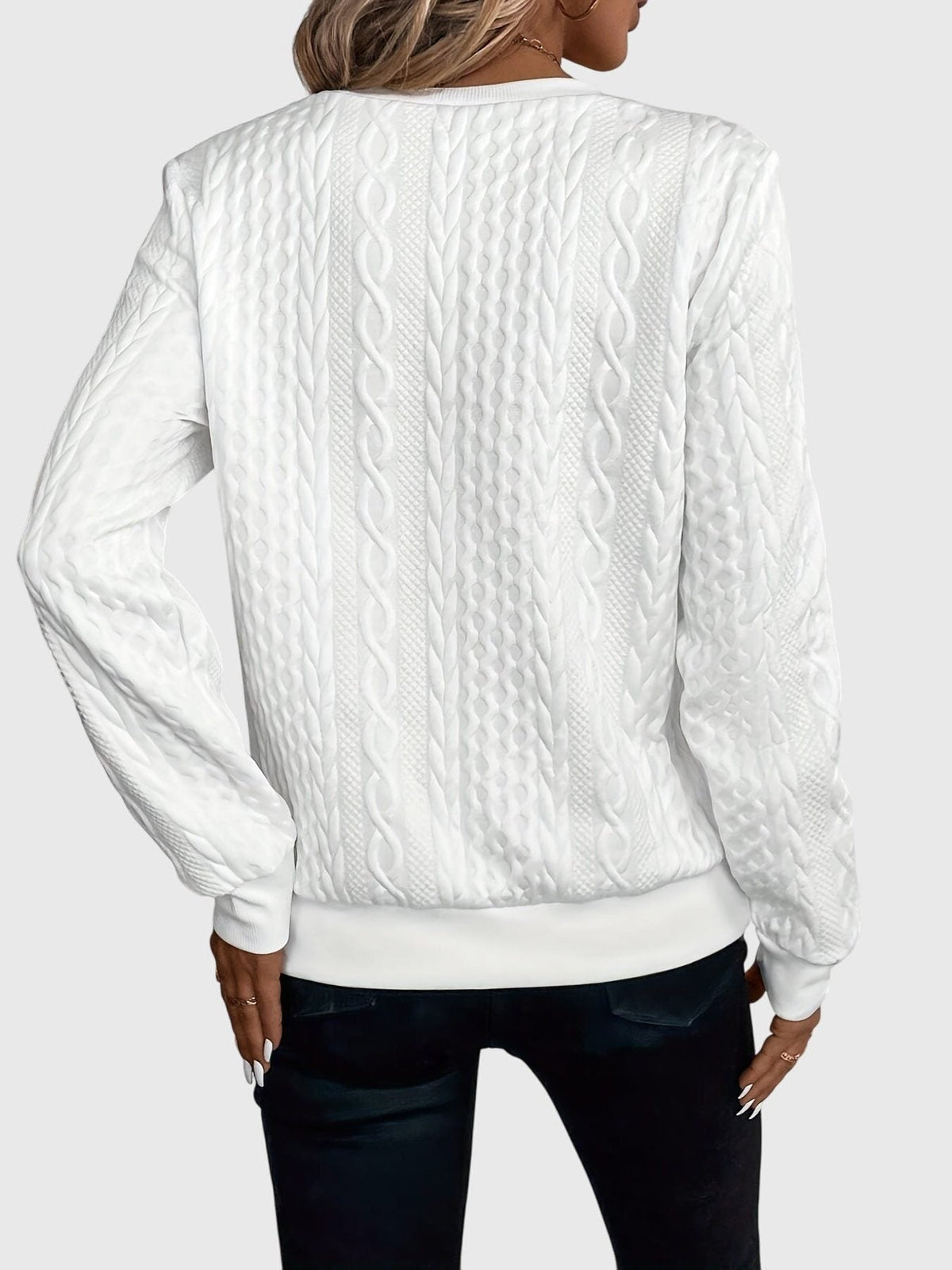 Ambretta | Women's Cozy Cable Knit Zip-Up Sweater