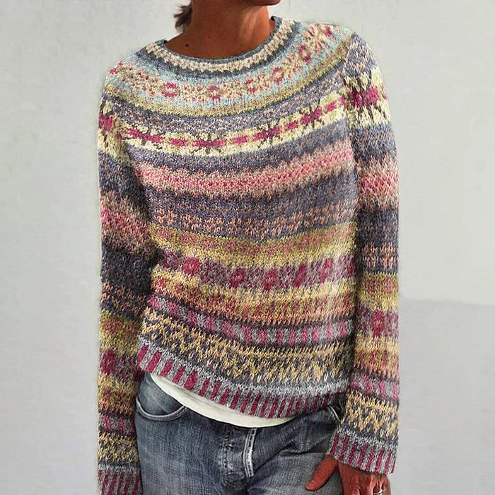 Briallen Women’s Fair Isle Crew-Neck Sweater