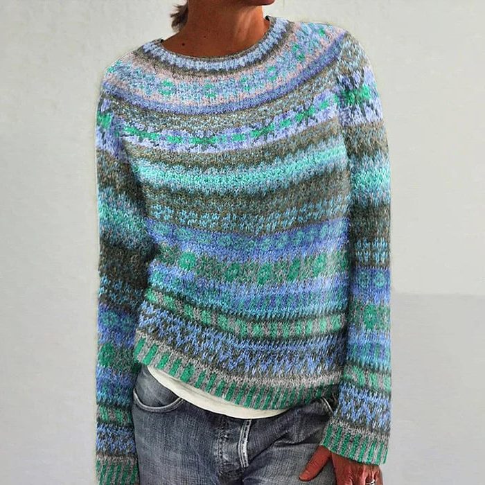 Briallen Women’s Fair Isle Crew-Neck Sweater