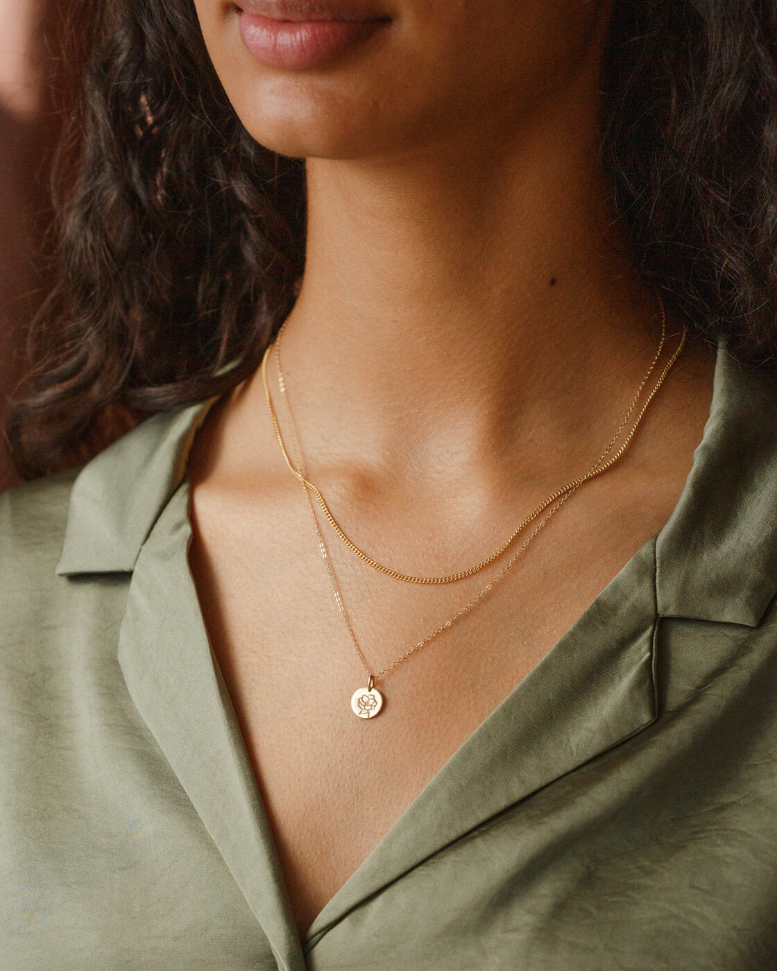 Birth Flower Necklace – Personalized Flower of the Month