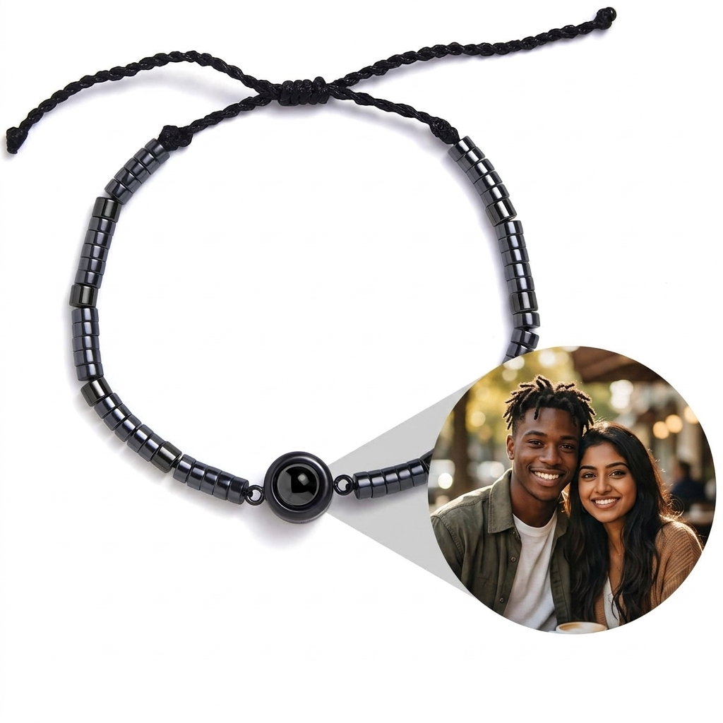 Personalized Beaded Photo Bracelet