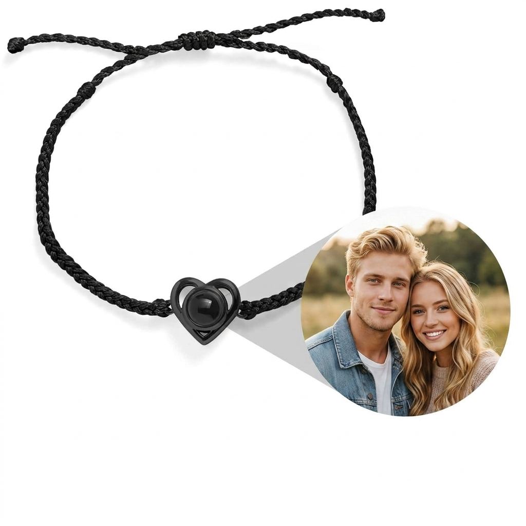 Personalized Heart Photo Bracelet