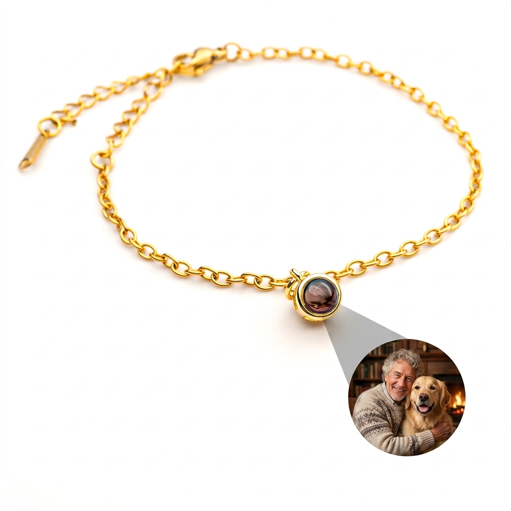 Personalized photo bracelet with your own photo - elegant