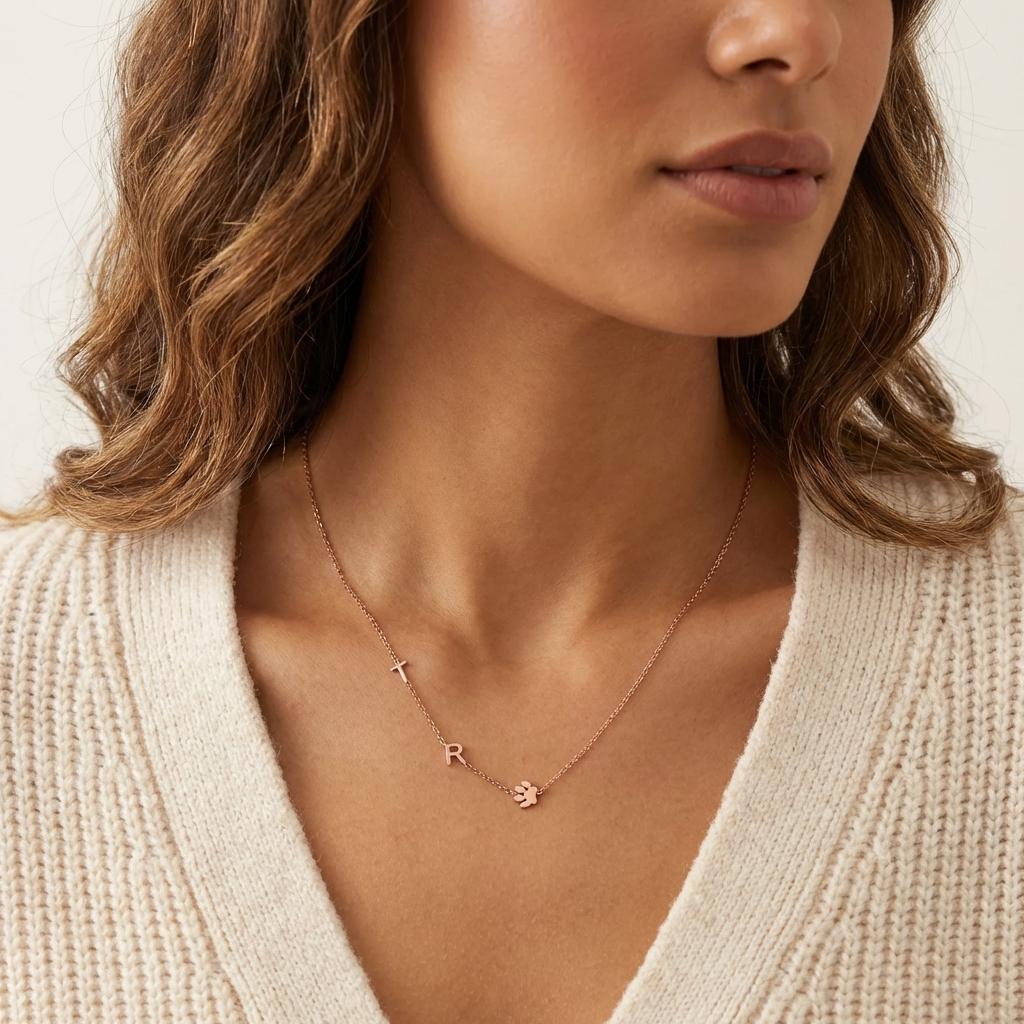 Personalized necklace with initials