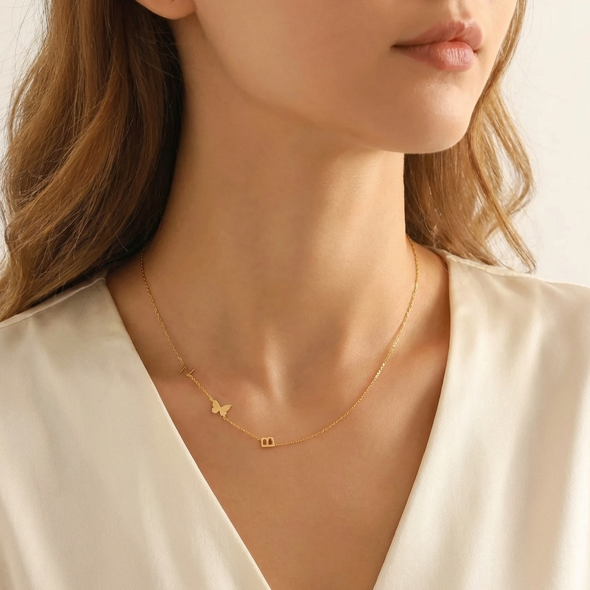 Personalized necklace with initials