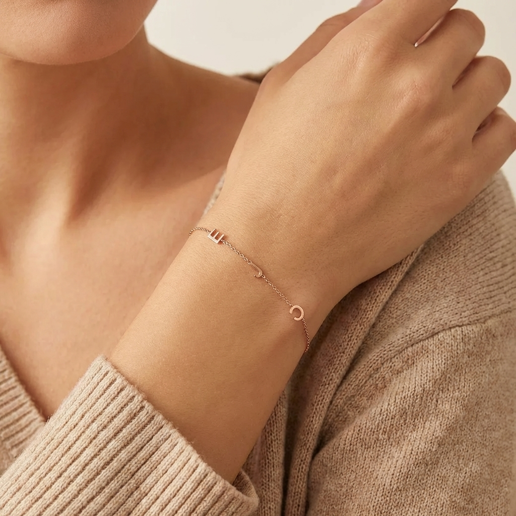Personalized bracelet with initials