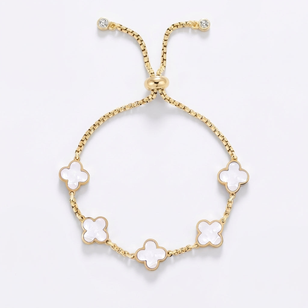 Mother-of-pearl clover bracelet