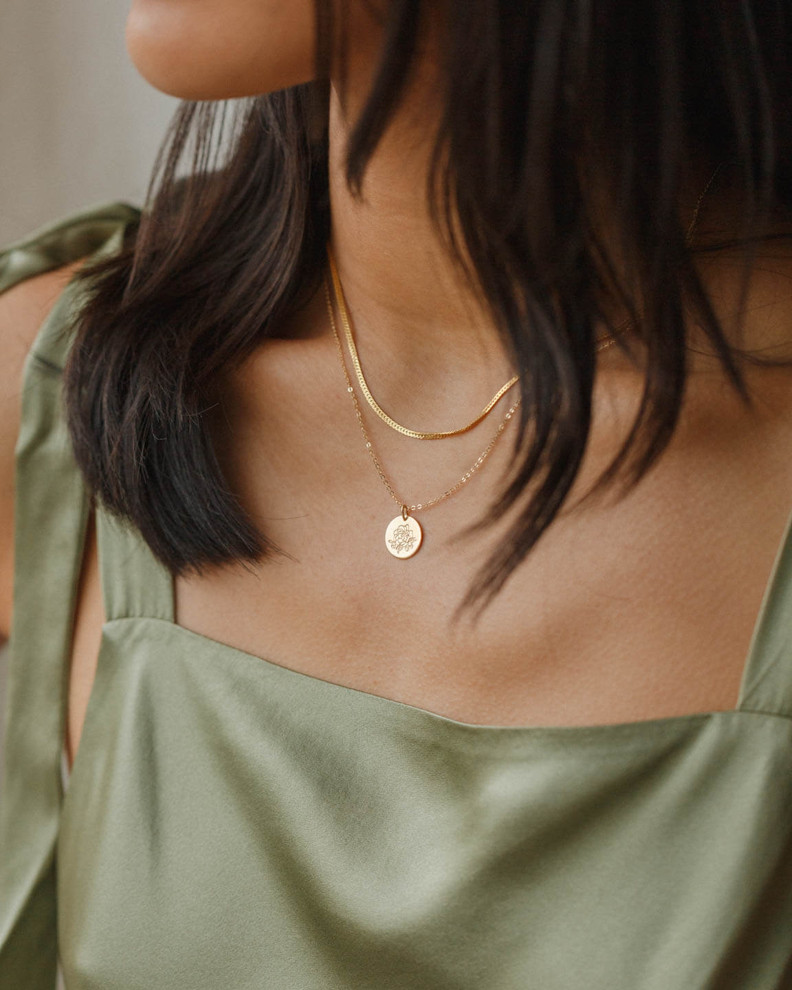 Birth Flower Necklace – Personalized Flower of the Month