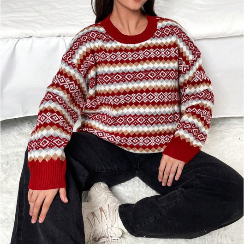 Jardena | Cozy Fair Isle Knit Sweater for Women