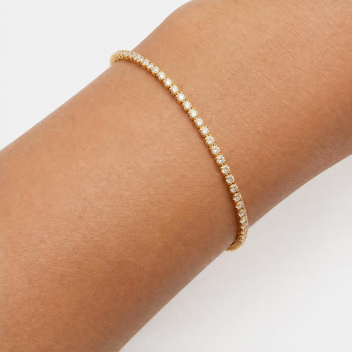 Adjustable Tennis Bracelet with Cubic Zirconia