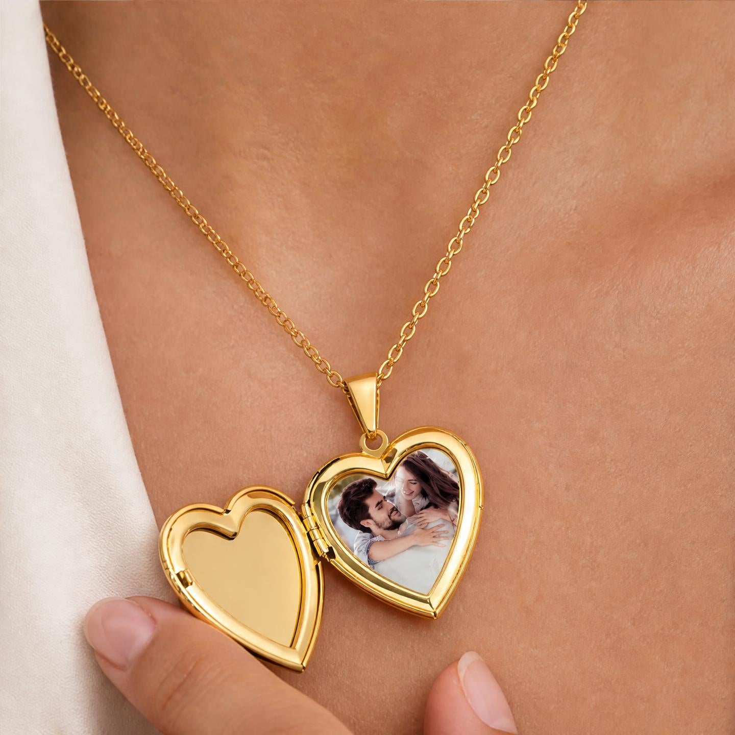 Personalized Mother of Pearl Locket Necklace