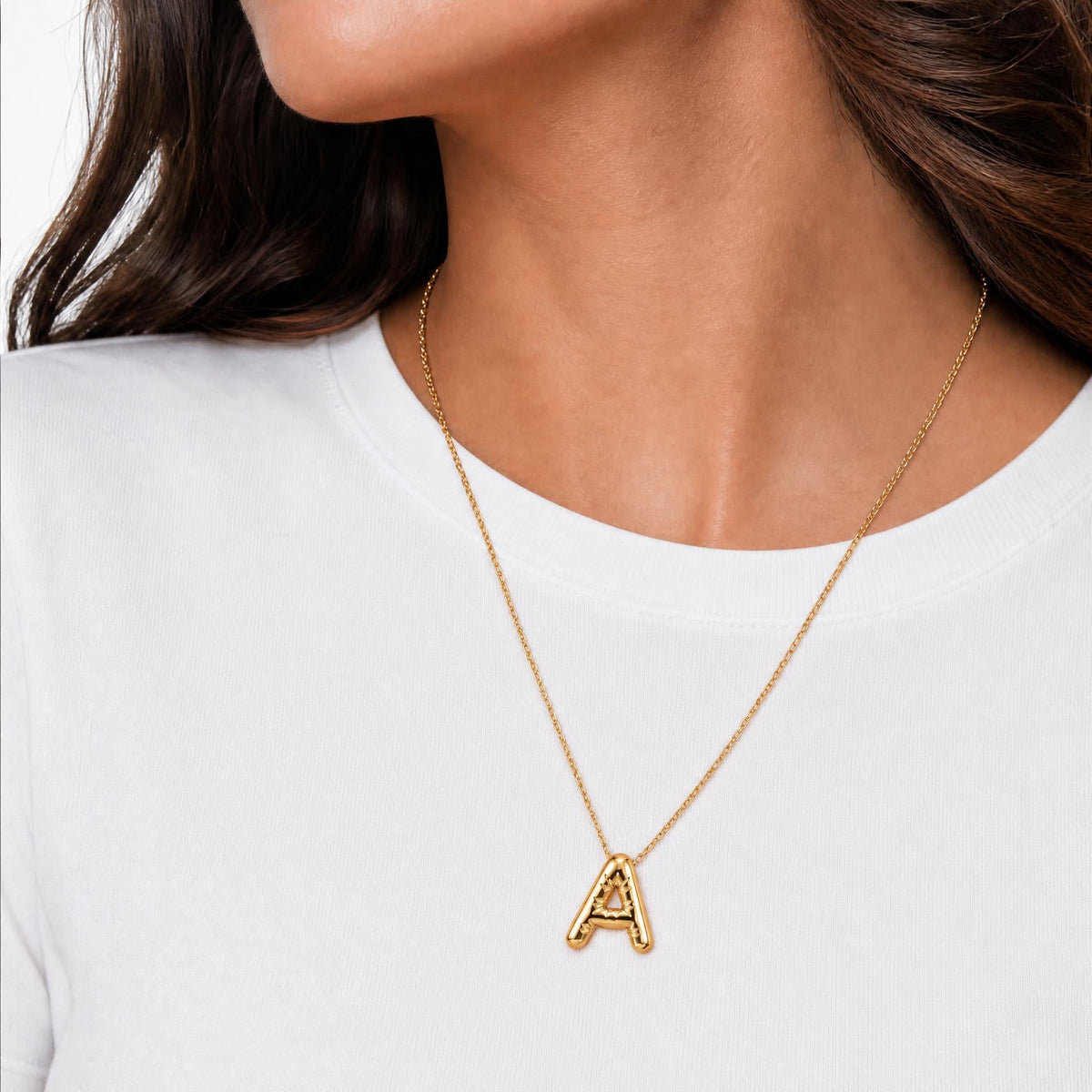 Bubble Initial Necklace