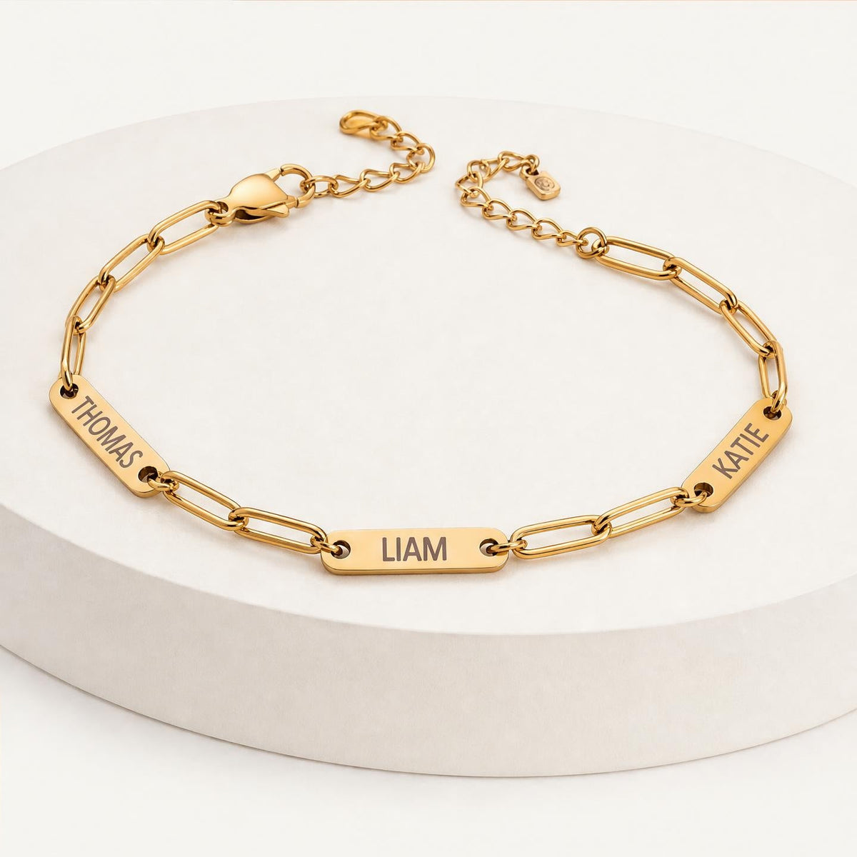 Personalized Paperclip Bracelet with Multiple Names