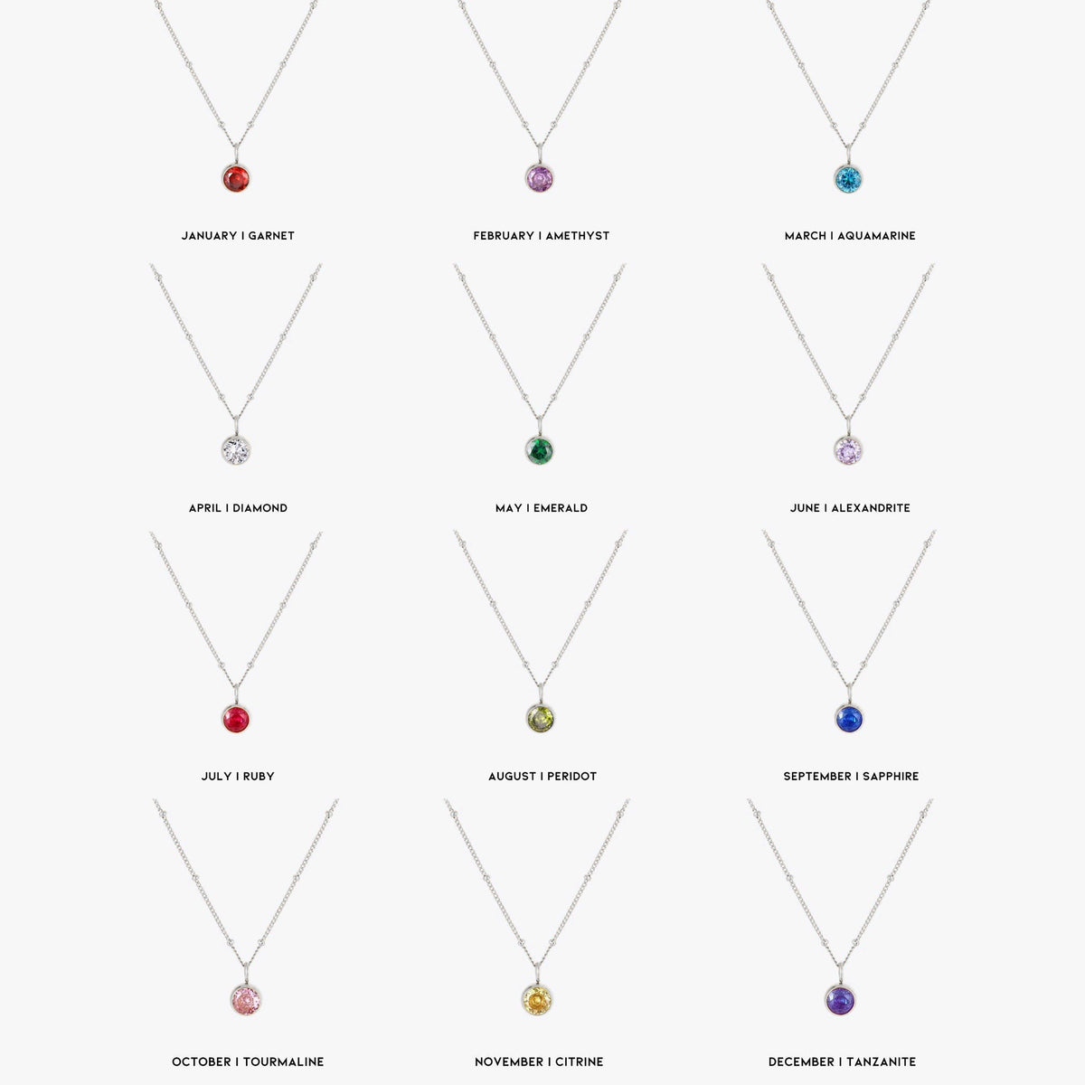 Birthstone necklace