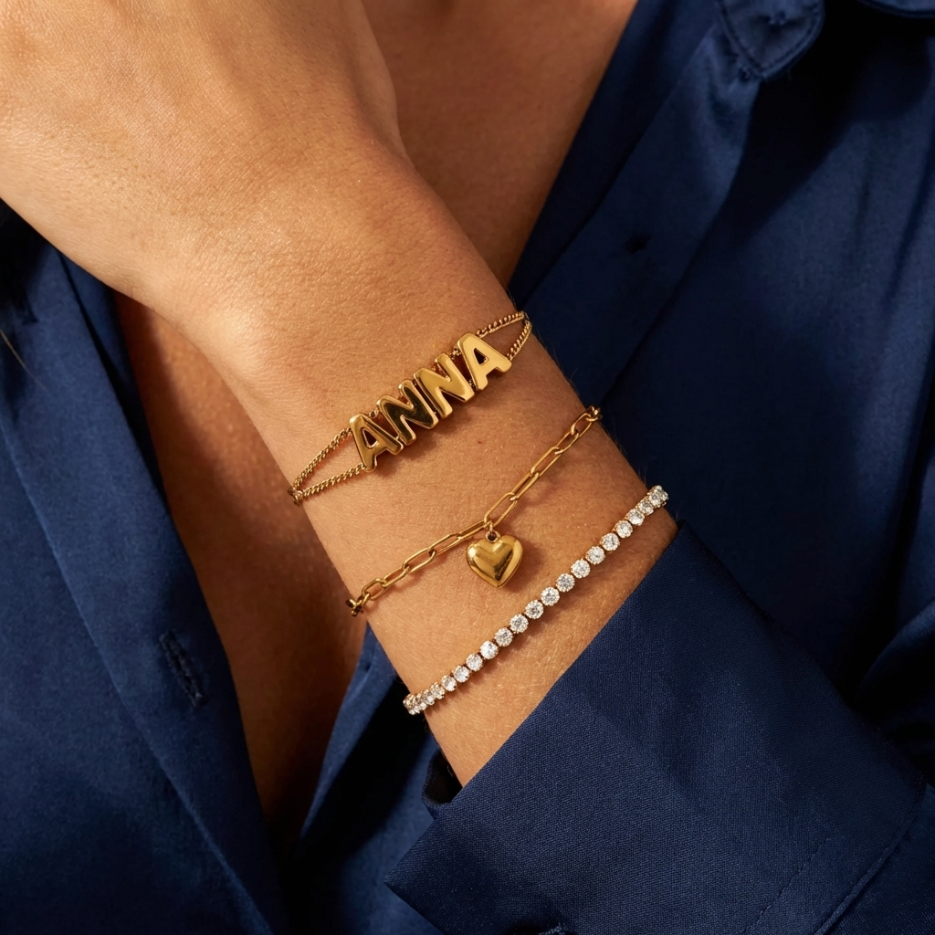 Bubble Name Bracelet