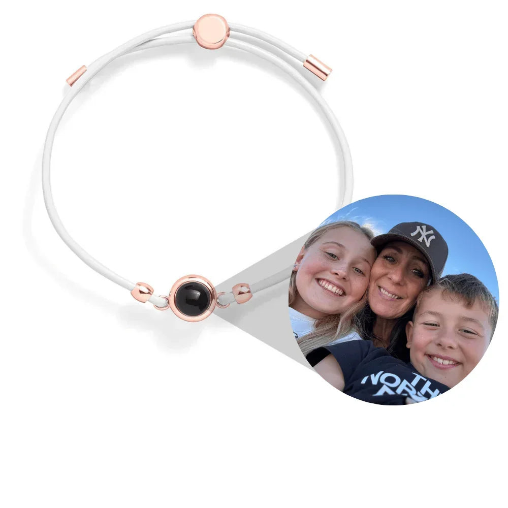 Personalized Photo Bracelet on a Cord