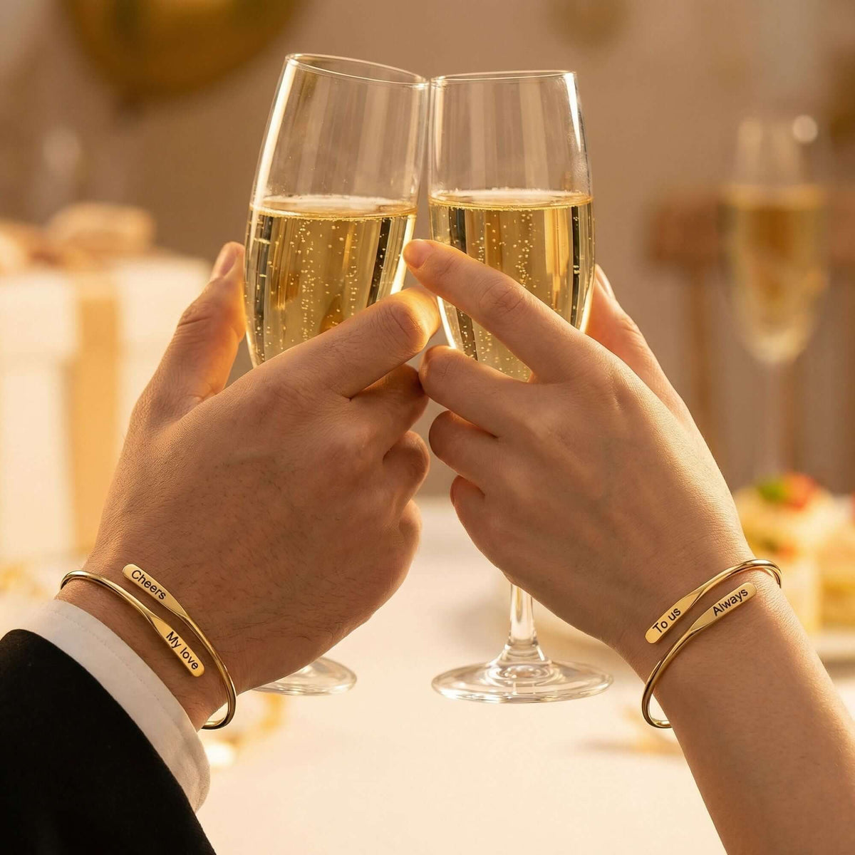 Personalized Engraved Bracelet – Names, Dates and Special Words, for Couples
