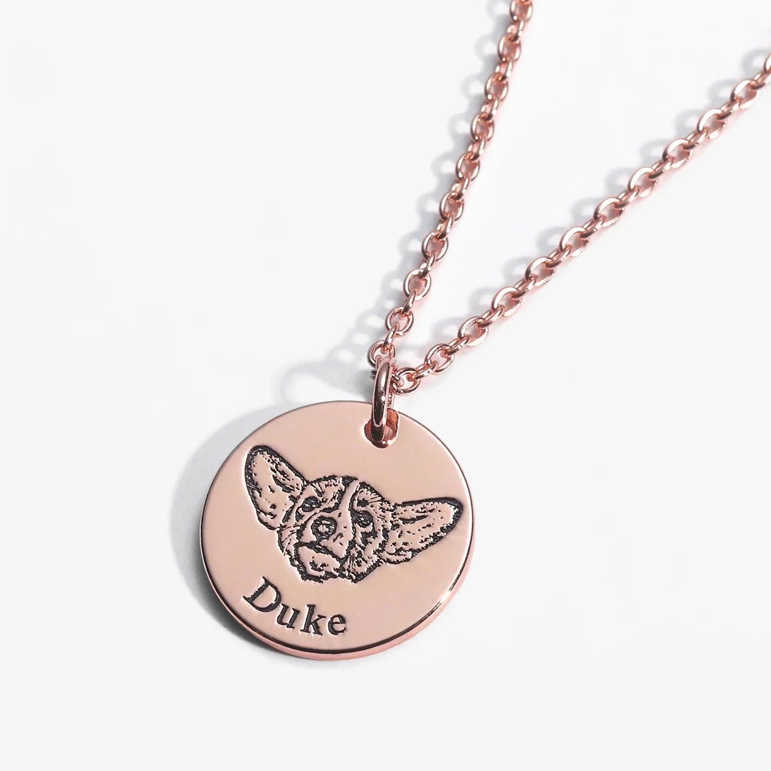 Engraved Pet Photo Necklace