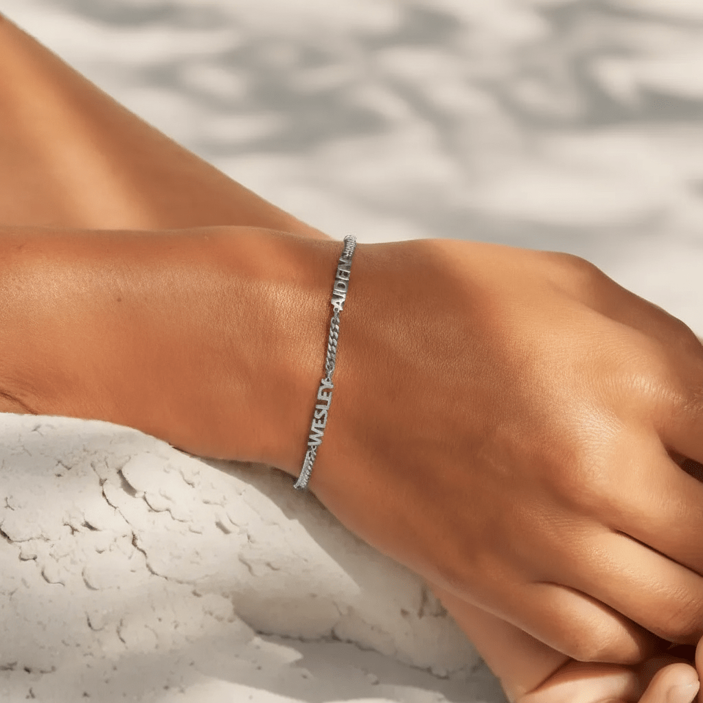 Personalized name bracelet