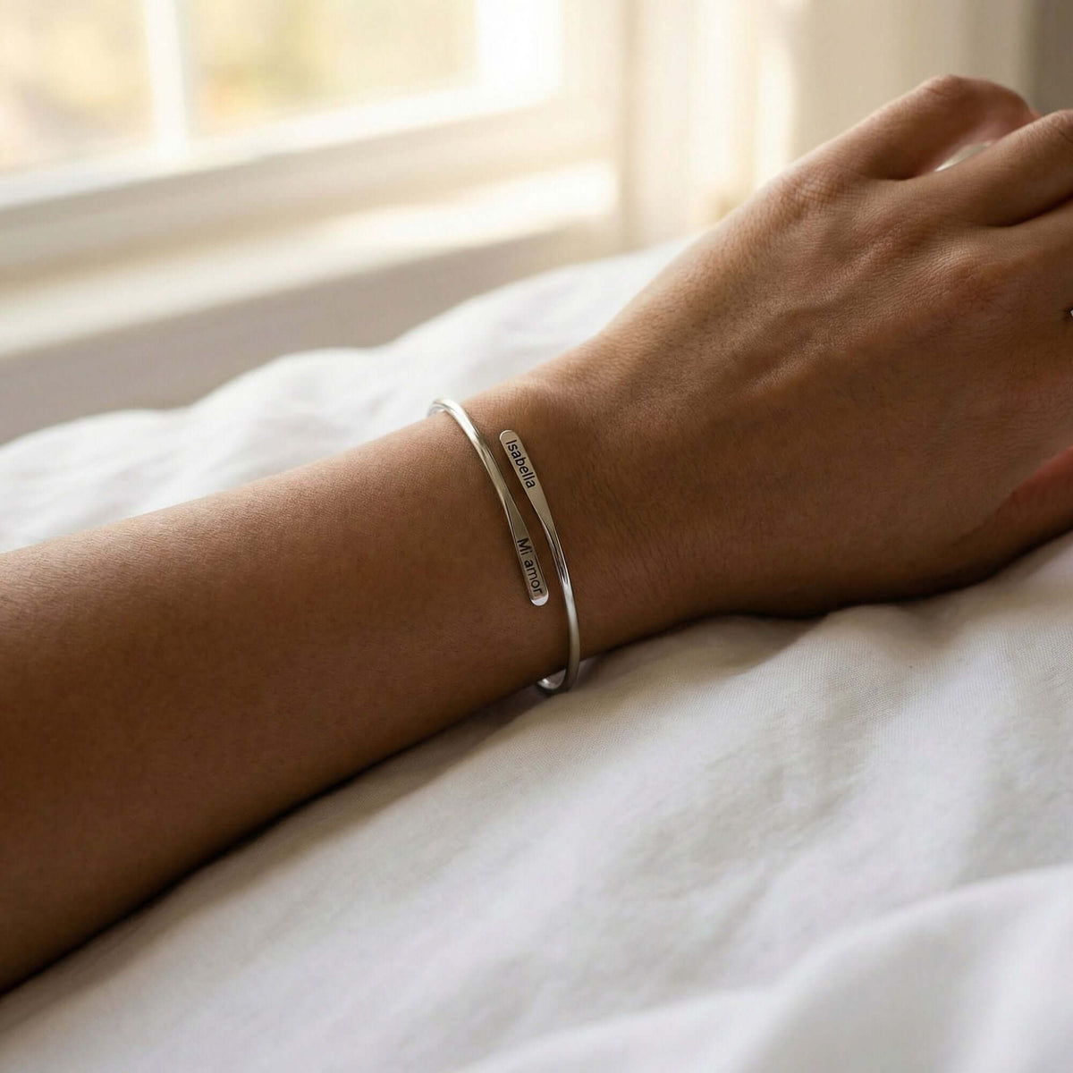 Personalized Engraved Bracelet – Names, Dates and Special Words, for Couples
