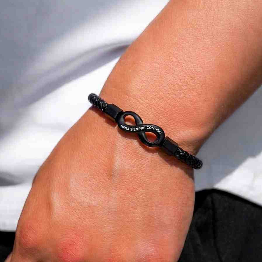 Men’s Infinity Bracelet – Optional Engraving, Gift for Him