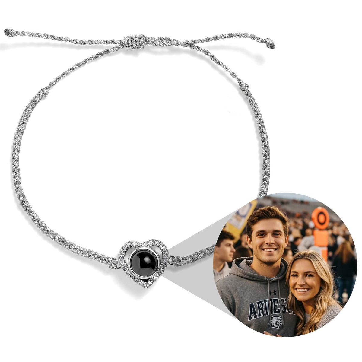 Personalized Heart Photo Bracelet