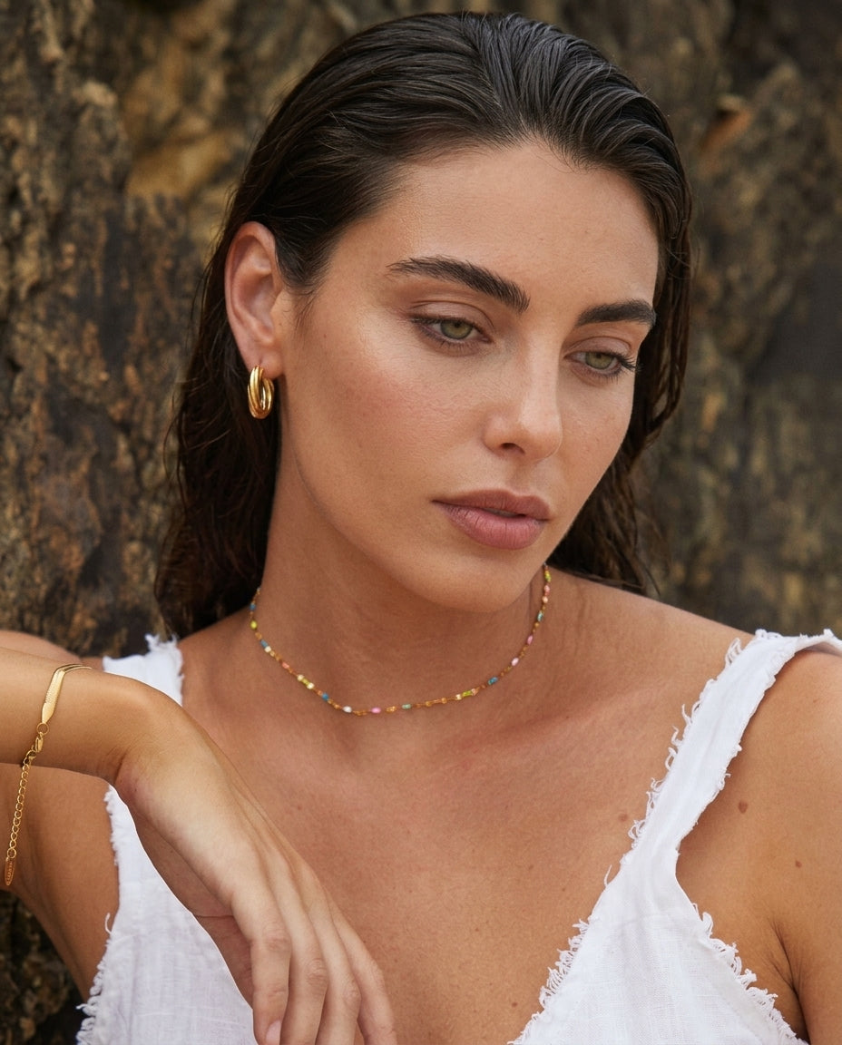 Delicate colorful choker