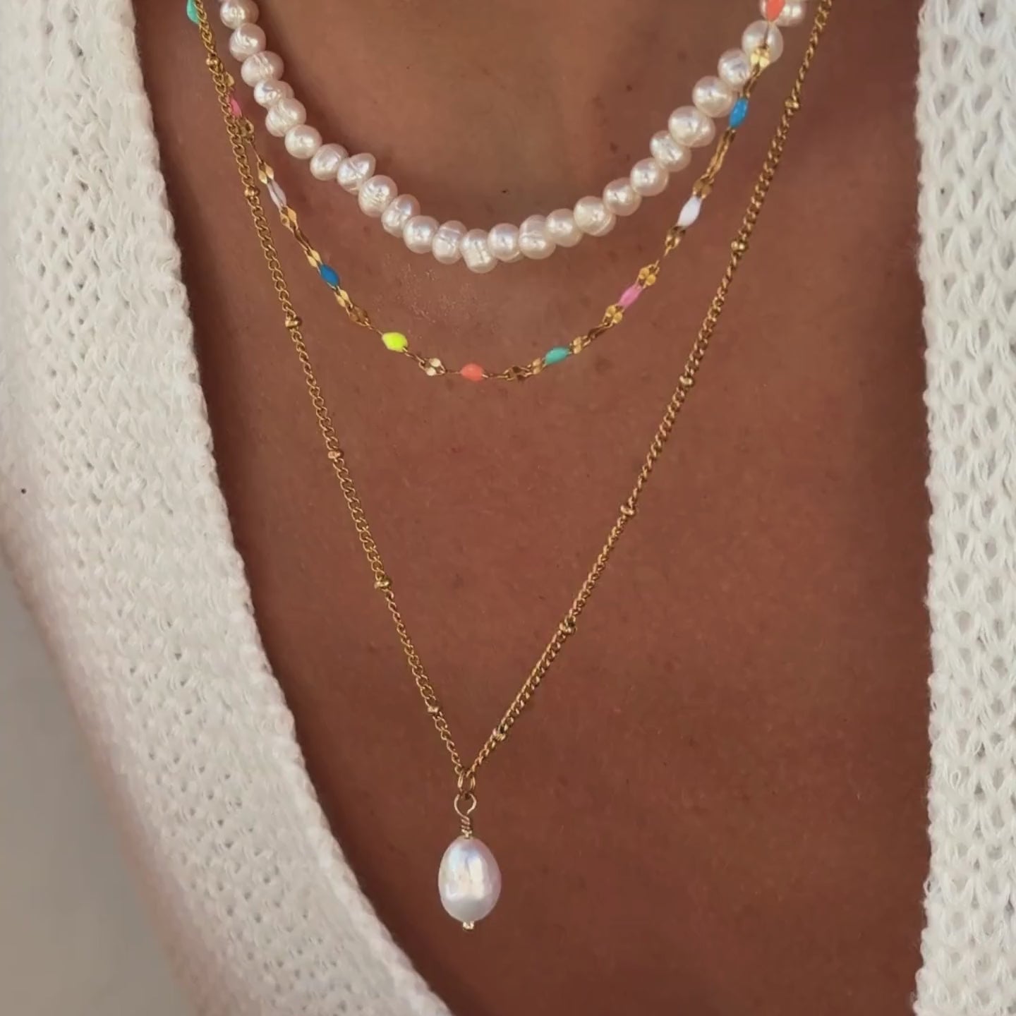 Delicate colorful choker