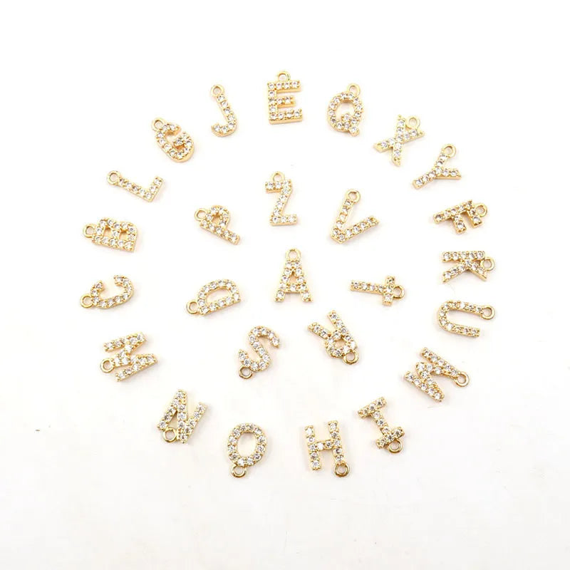 Necklace with Initial and Cubic Zirconia