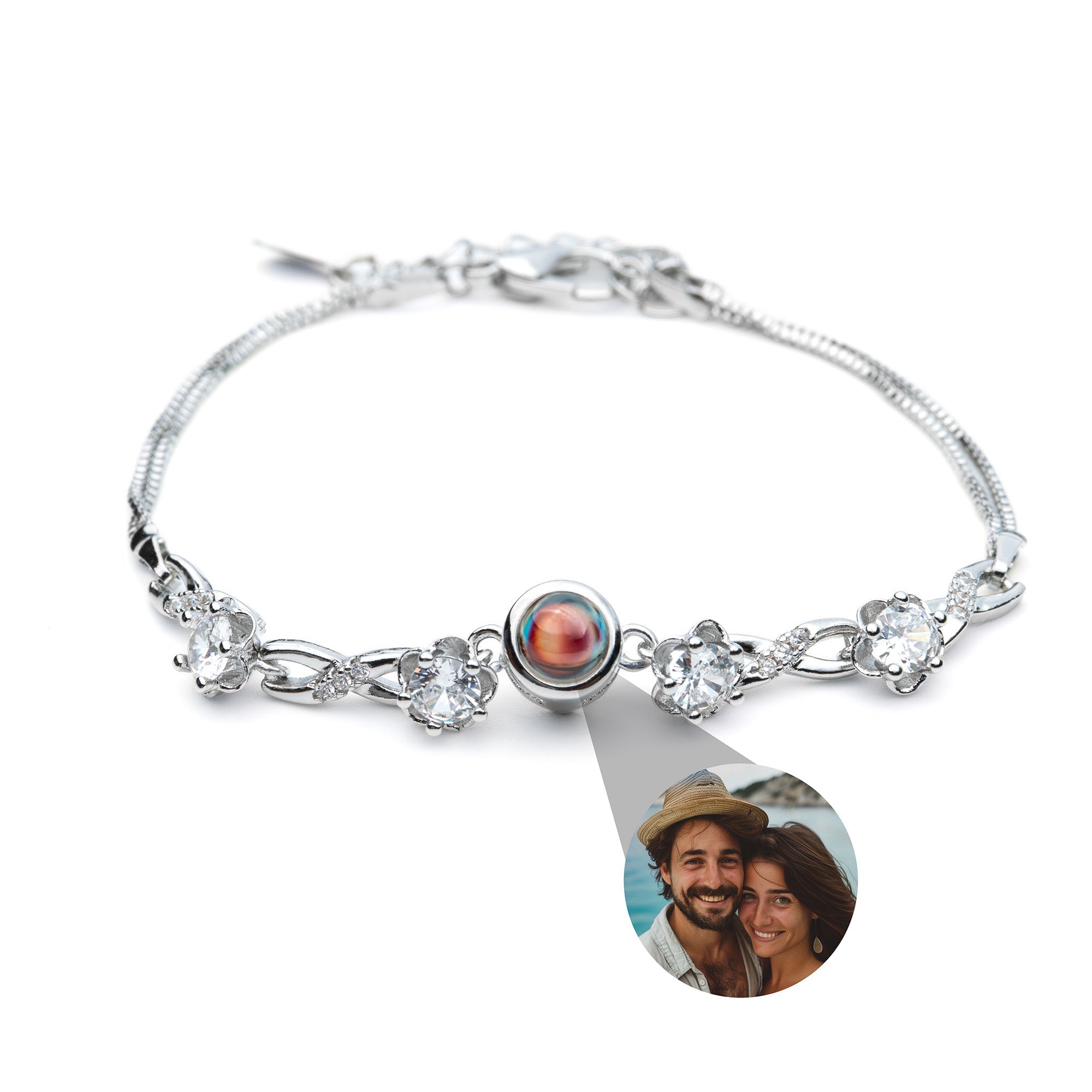 Photo bracelet with your own image - Eternal Love