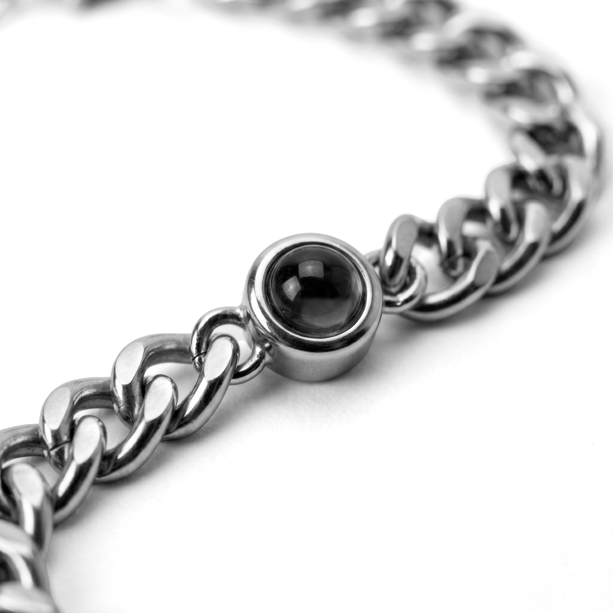 Photo bracelet with your own photo - Cuban Chain