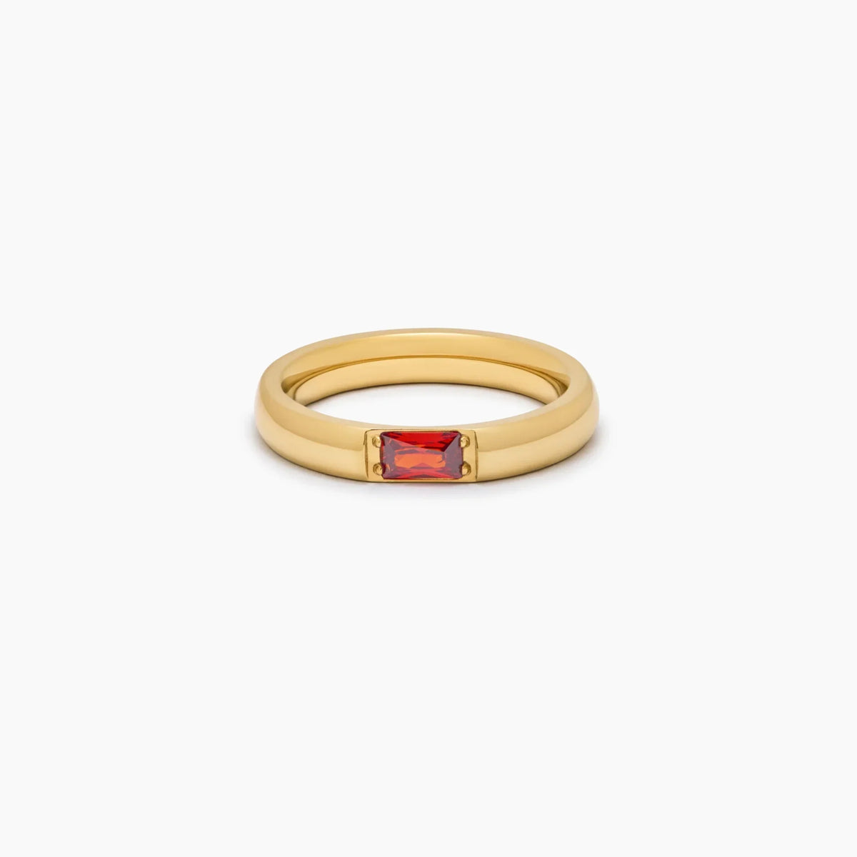 Baguette-Cut Birthstone Ring