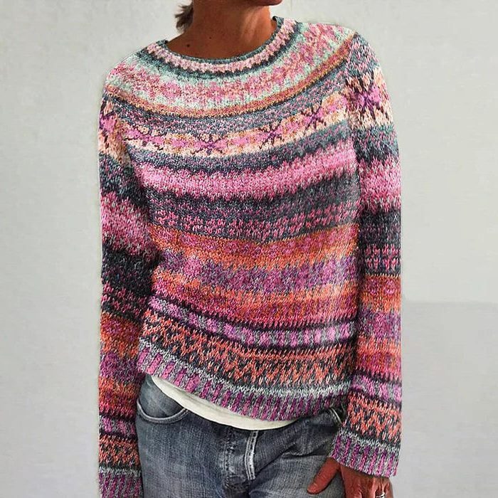 Briallen Women’s Fair Isle Crew-Neck Sweater