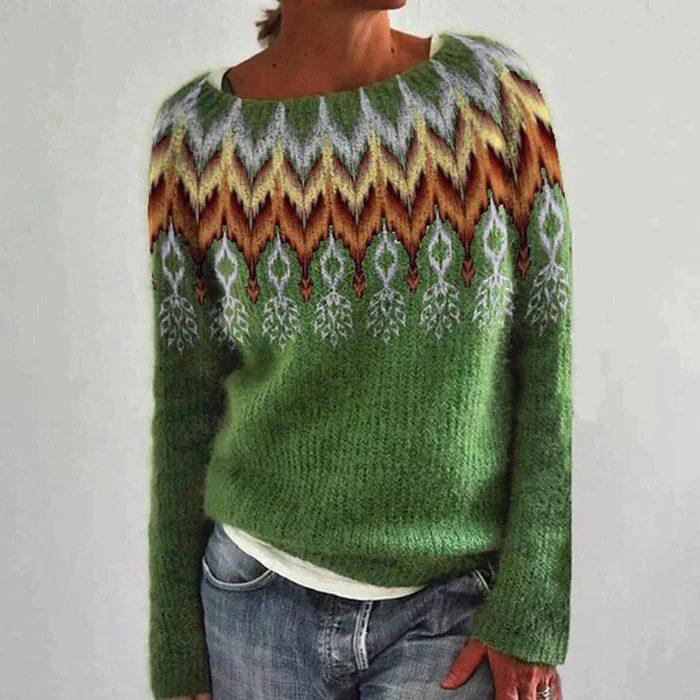 Briallen Women’s Fair Isle Crew-Neck Sweater