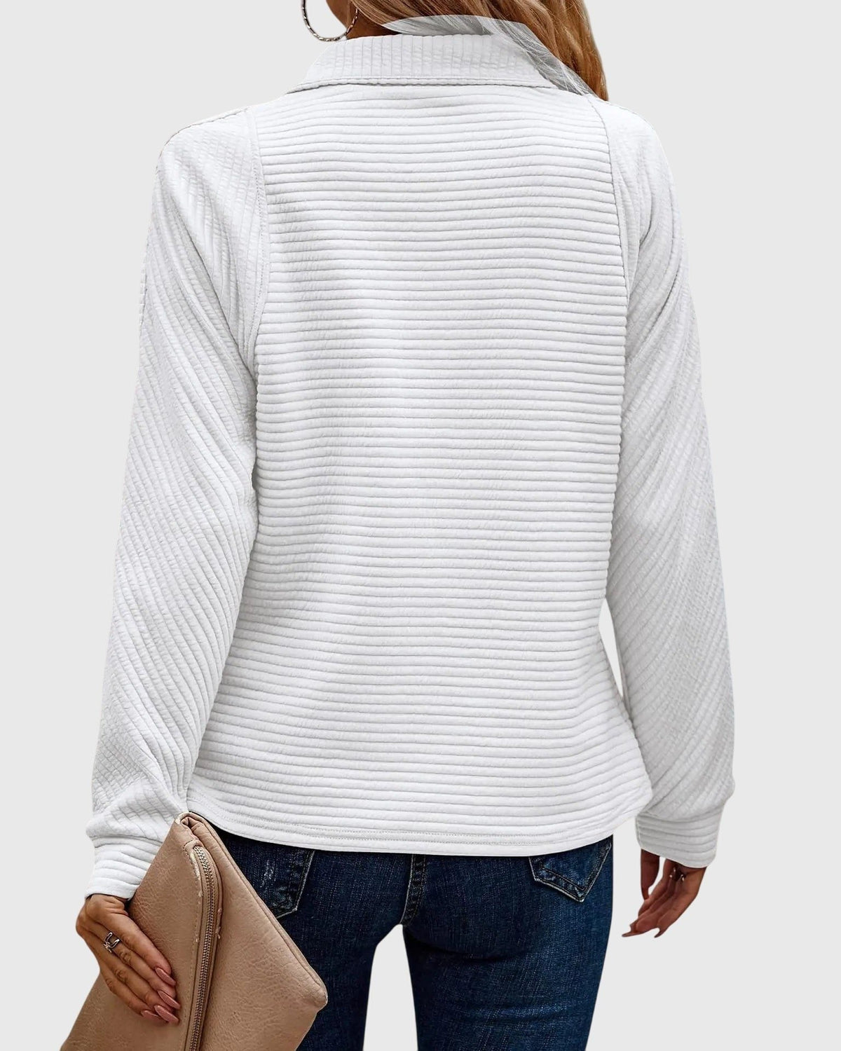 Brunna | Ribbed Knit Half-Zip Sweater for Women