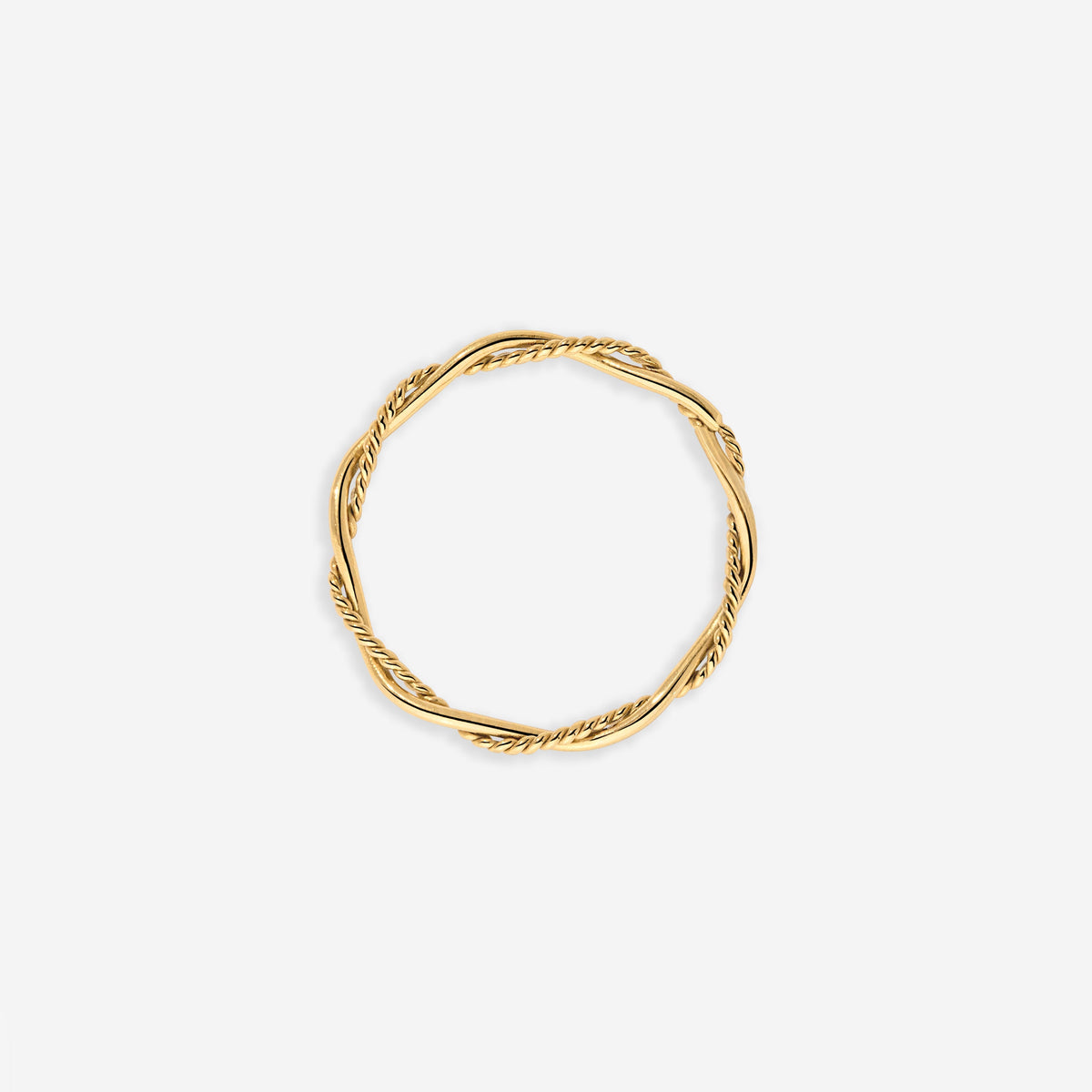 Gold Curly Twist Ring