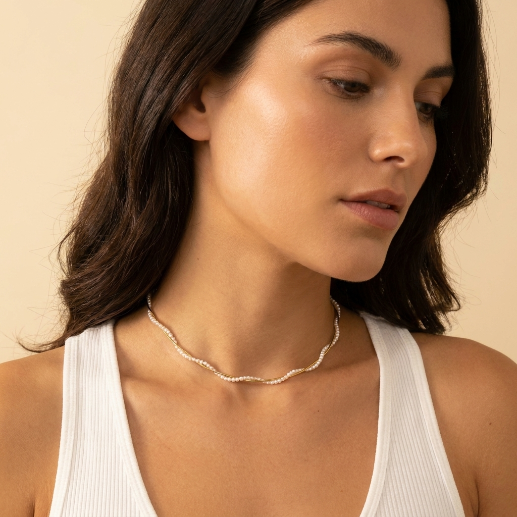 Gold infinity knot necklace