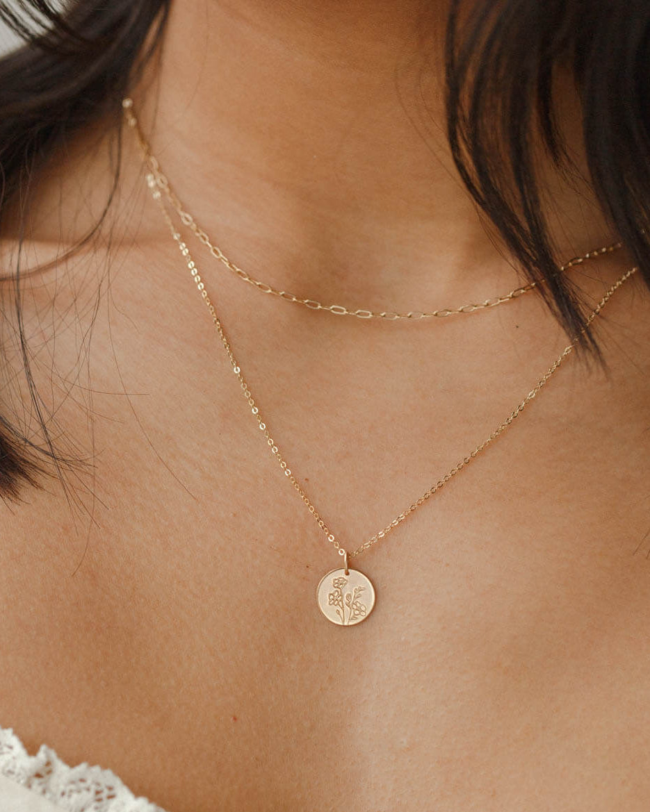 Birth Flower Necklace – Personalized Flower of the Month